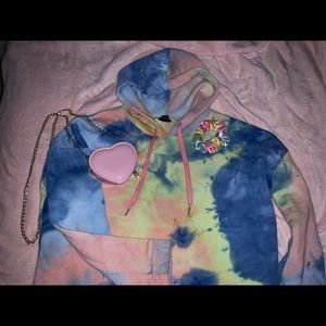 Tie-Dye Cropped Hoodie